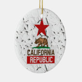 カリフォルニア共和国ピーリング絵を描デコール セラミックオーナメント (右)