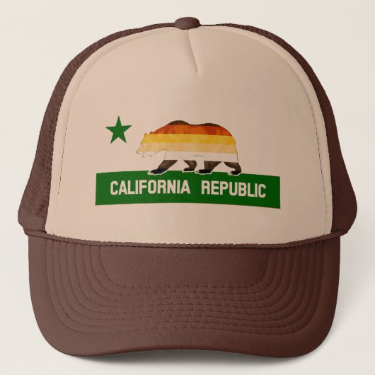 カリフォルニア共和国ベアのベアプライドフラグ キャップ (正面)