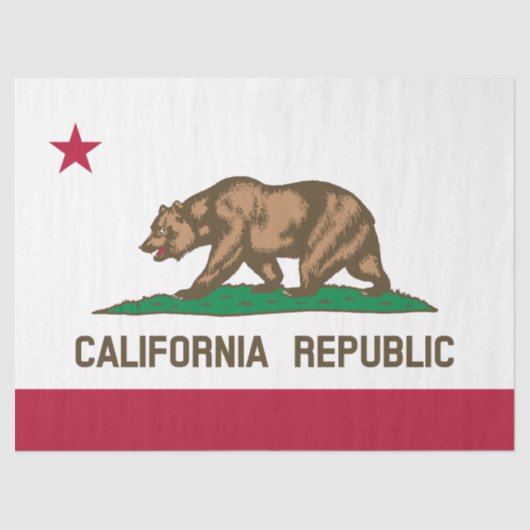 カリフォルニア共和国ベア・フラグ：カリ・ゴールデンステート 薄葉紙 (正面)
