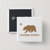 カリフォルニア共和国ボタン 缶バッジ (正面&裏面)