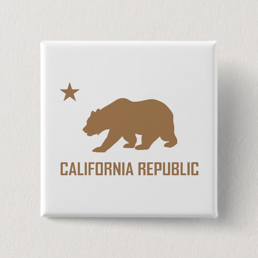 カリフォルニア共和国ボタン 缶バッジ (正面)