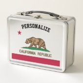 カリフォルニア共和国国旗カスタムのメタル弁当箱 メタルランチボックス (正面)