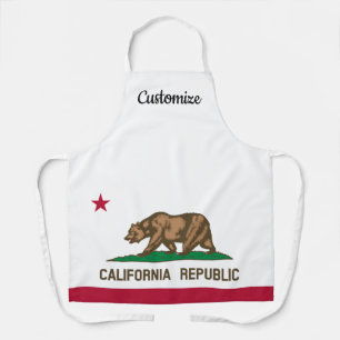 カリフォルニア共和国国旗カスタムBBQエプロン エプロン
