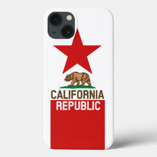 カリフォルニア共和国国旗レッドスターデザイン iPhone 13ケース