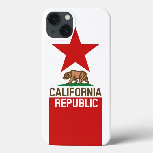 カリフォルニア共和国国旗レッドスターデザイン Case-Mate iPhoneケース (裏面)