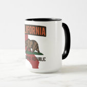 カリフォルニア共和国州のプライド マグカップ (正面右)