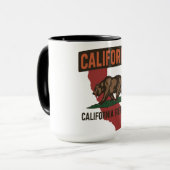 カリフォルニア共和国州のプライド マグカップ (正面左)