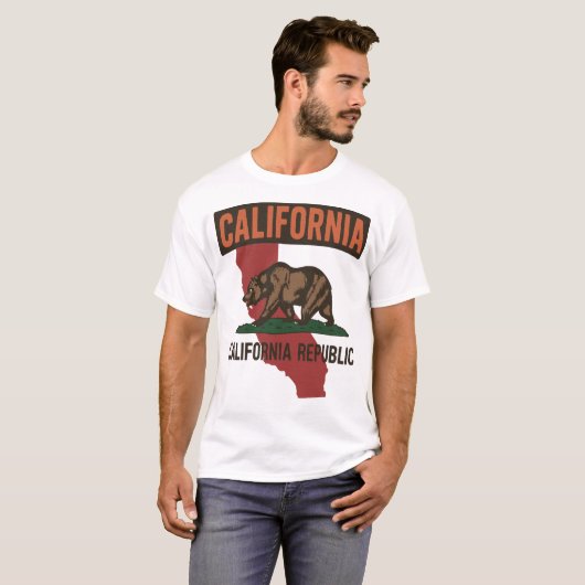 カリフォルニア共和国州のプライド Tシャツ (正面フル)