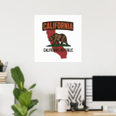 カリフォルニア共和国州の誇り ポスター (ホームオフィス)