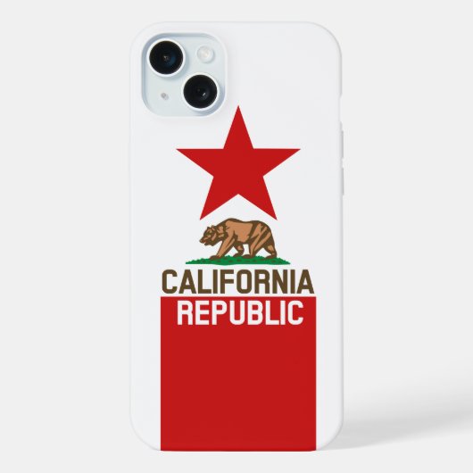 カリフォルニア共和国州旗の装飾 iPhoneケース (裏面)