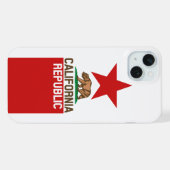 カリフォルニア共和国州旗の装飾 iPhoneケース (裏面横)