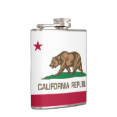 カリフォルニア共和国州旗ベアフラッグ フラスク (右)