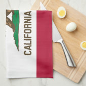 カリフォルニア共和国州旗 キッチンタオル (四つ折り)