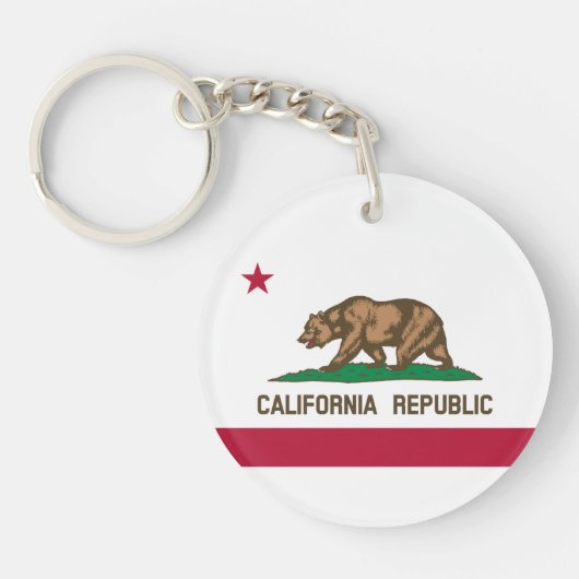 カリフォルニア共和国州旗 キーホルダー (正面)