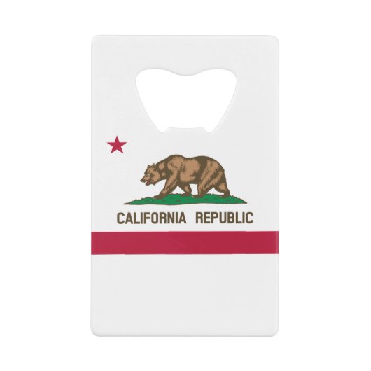 カリフォルニア共和国州旗 クレジットカード栓抜き (正面)