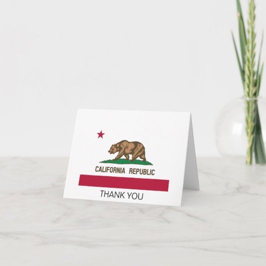 カリフォルニア共和国州旗 サンキューカード (正面)