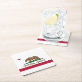 カリフォルニア共和国州旗 スクエアペーパーコースター (インサイチュ)