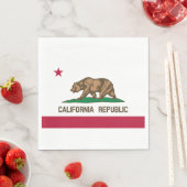 カリフォルニア共和国州旗 スタンダードランチョンナプキン (インサイチュ)