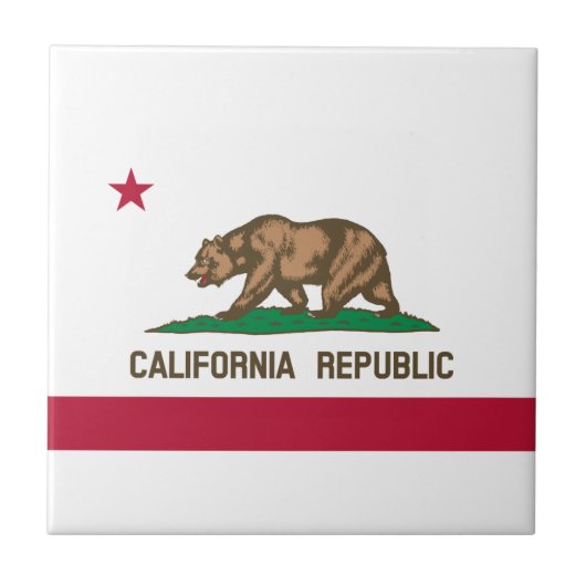 カリフォルニア共和国州旗 タイル (正面)