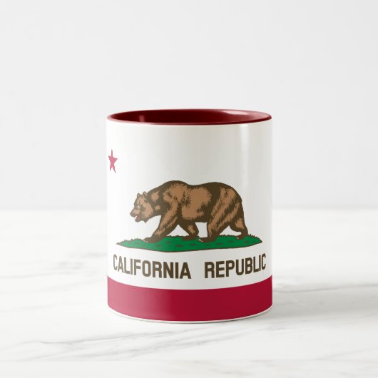 カリフォルニア共和国州旗 ツートーンマグカップ (中央)