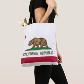 カリフォルニア共和国州旗 トートバッグ (クローズアップ)
