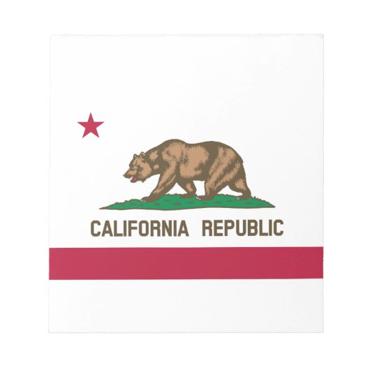 カリフォルニア共和国州旗 ノートパッド (正面)