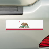 カリフォルニア共和国州旗 バンパーステッカー (車上)