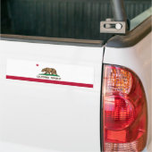 カリフォルニア共和国州旗 バンパーステッカー (トラック上)