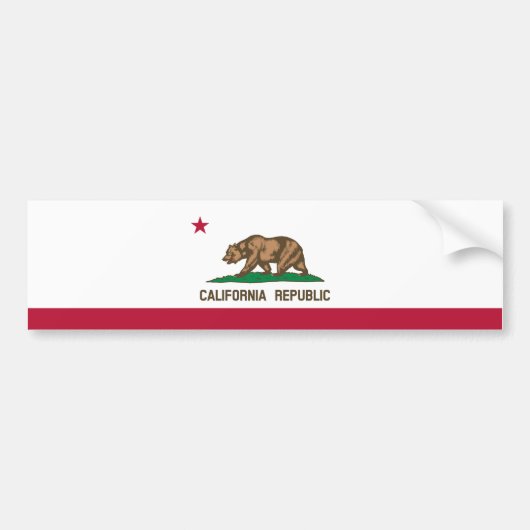 カリフォルニア共和国州旗 バンパーステッカー (正面)