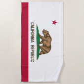 カリフォルニア共和国州旗 ビーチタオル (正面)