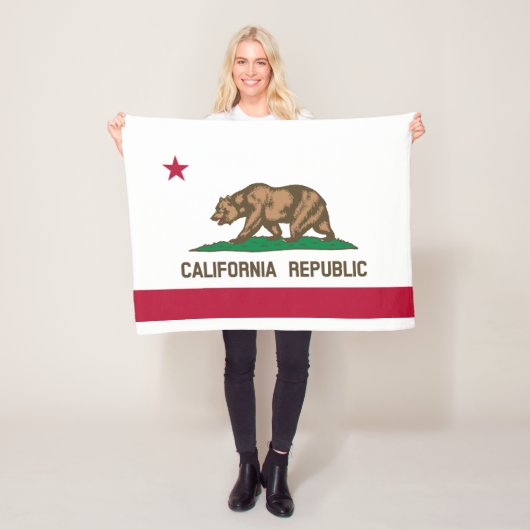 カリフォルニア共和国州旗 フリースブランケット (インサイチュ)