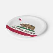 カリフォルニア共和国州旗 ペーパープレート (アングル)