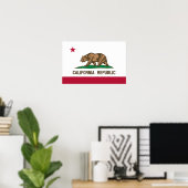 カリフォルニア共和国州旗 ポスター (ホームオフィス)