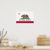 カリフォルニア共和国州旗 ポスター (キッチン)