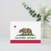 カリフォルニア共和国州旗 ポストカード (スタンド正面)