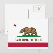 カリフォルニア共和国州旗 ポストカード (正面/裏面)
