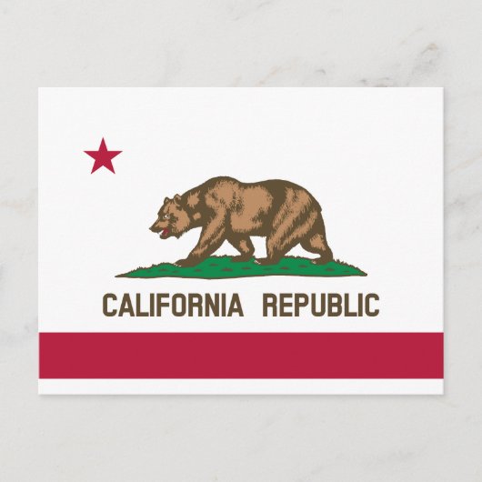 カリフォルニア共和国州旗 ポストカード (正面)