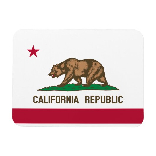 カリフォルニア共和国州旗 マグネット (横)