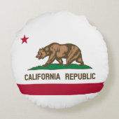 カリフォルニア共和国州旗 ラウンドクッション (裏面)