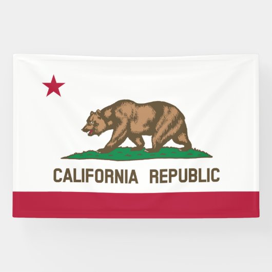 カリフォルニア共和国州旗 横断幕 (横)