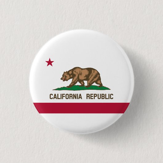 カリフォルニア共和国州旗 缶バッジ (正面)