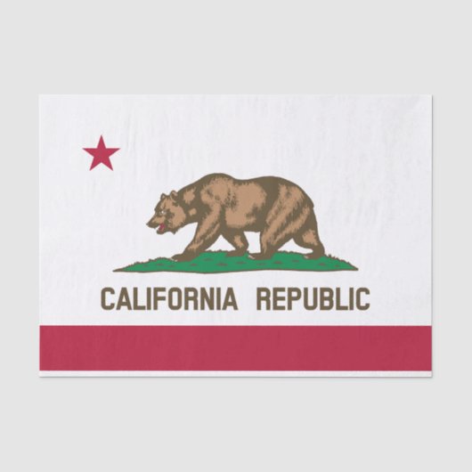 カリフォルニア共和国州旗 薄葉紙 (正面)