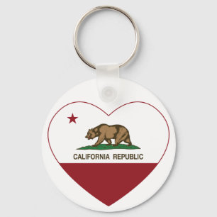 カリフォルニア共和国愛カリフォルニアハート キーホルダー
