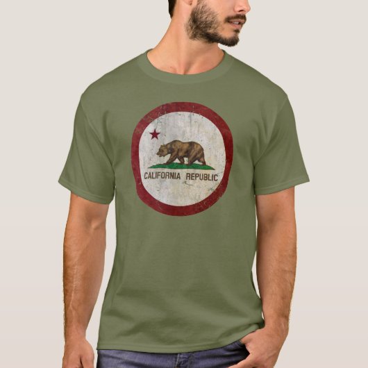 カリフォルニア共和国空軍ヴィンテージ紋章 Tシャツ (正面)