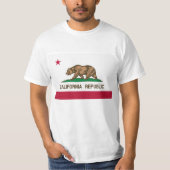 カリフォルニア共和国統一された州州フラグ Tシャツ (正面)