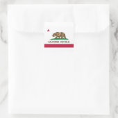 カリフォルニア共和国統一された州州旗 スクエアシール (バッグ)