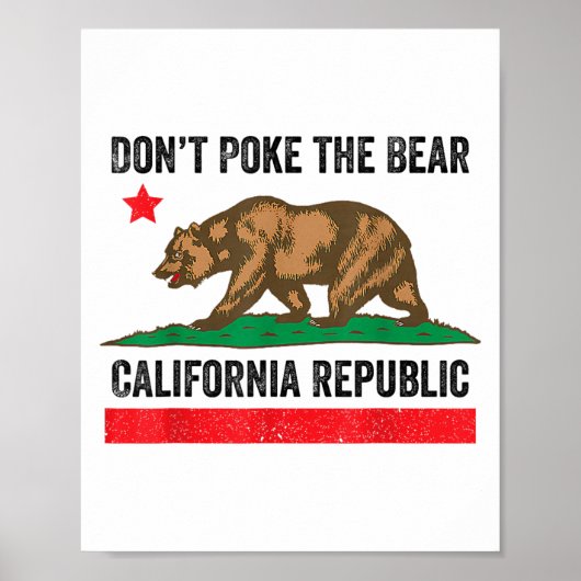 カリフォルニア共和国 クマを突っつくな ポスター (正面)