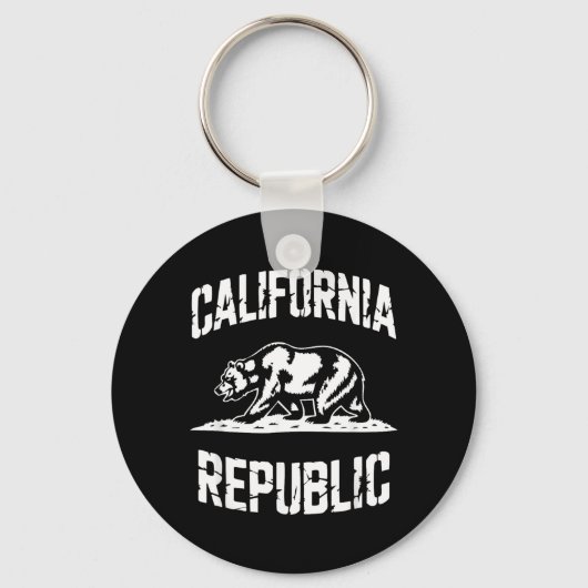 カリフォルニア共和国 グリズリー州 レトロ ビンテージ キーホルダー (正面)