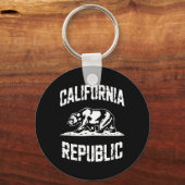 カリフォルニア共和国 グリズリー州 レトロ ビンテージ キーホルダー (正面)