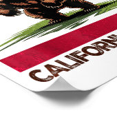 カリフォルニア共和国 ベアを突っつくなデザイン ポスター (角)
